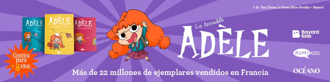 Banner La terrible Adele con libros - 1400x350px